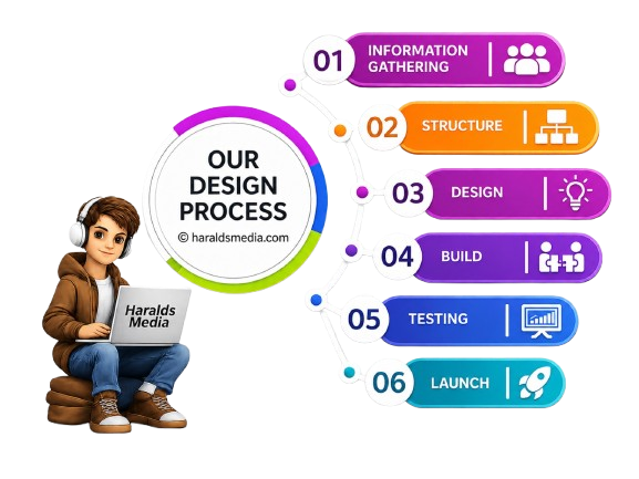Harald's Media 6-Step Website Design Process